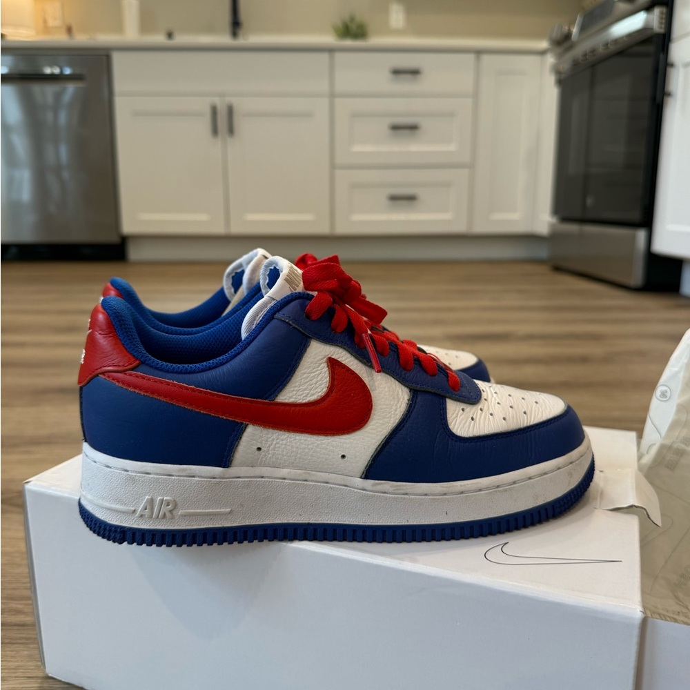 Nike Airforce Blue and Red Sneakes